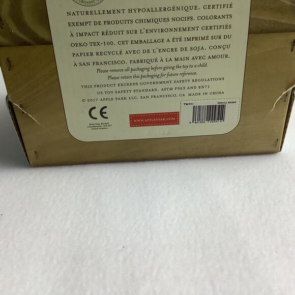 Apple Park Sheila Sheep from Montreal Organic Plush - 16" - NWT Plushie - Picture 5 of 5